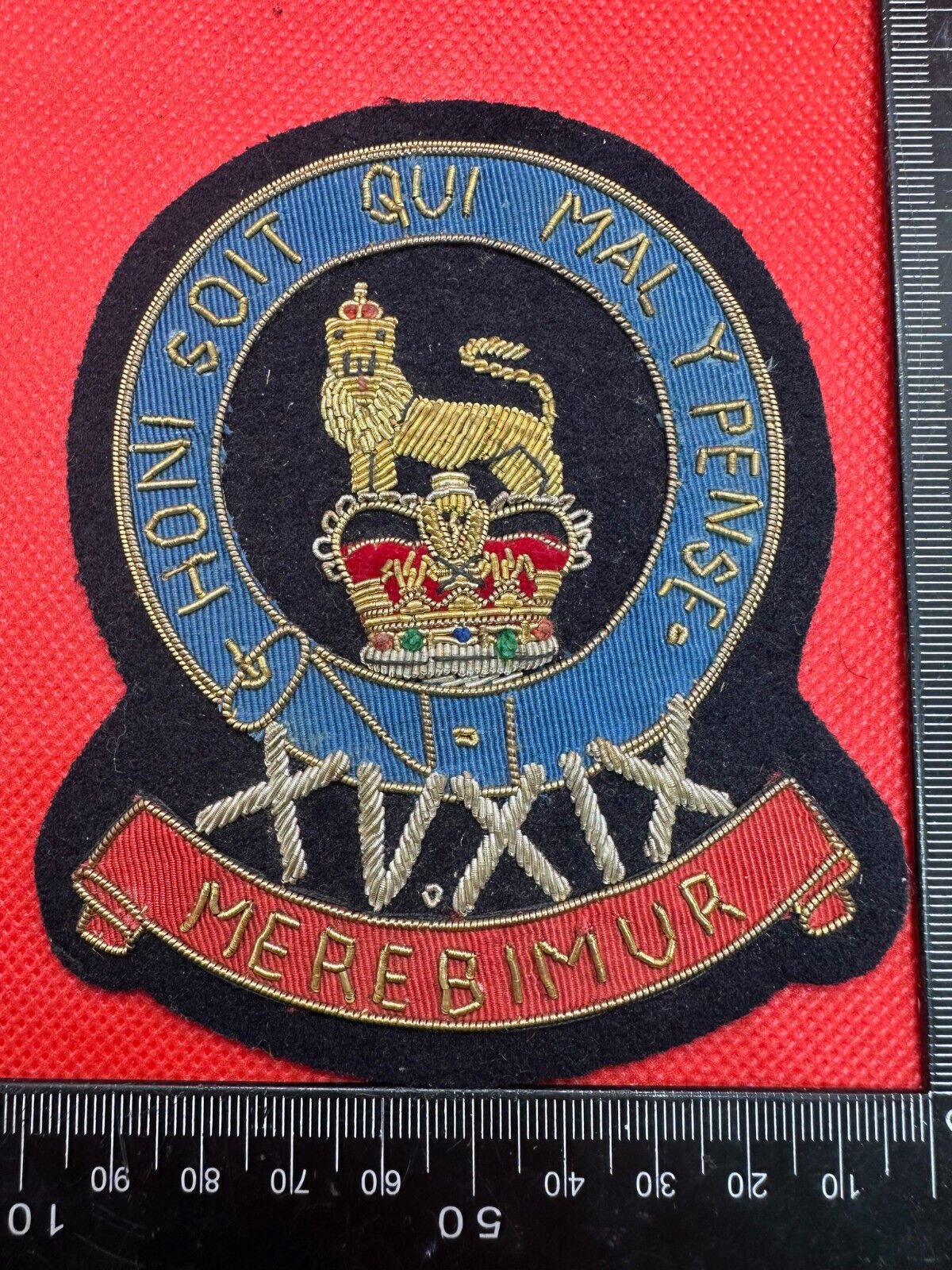 British Army Bullion Embroidered Blazer Badge - 15th 19th Hussars - The Militaria Shop