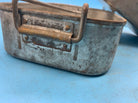 Original WW2 British Army Soldiers Mess Tin Set - Two Piece - Fold Out Handles - The Militaria Shop