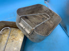 Original WW2 British Army Soldiers Mess Tin Set - Two Piece - Fold Out Handles - The Militaria Shop