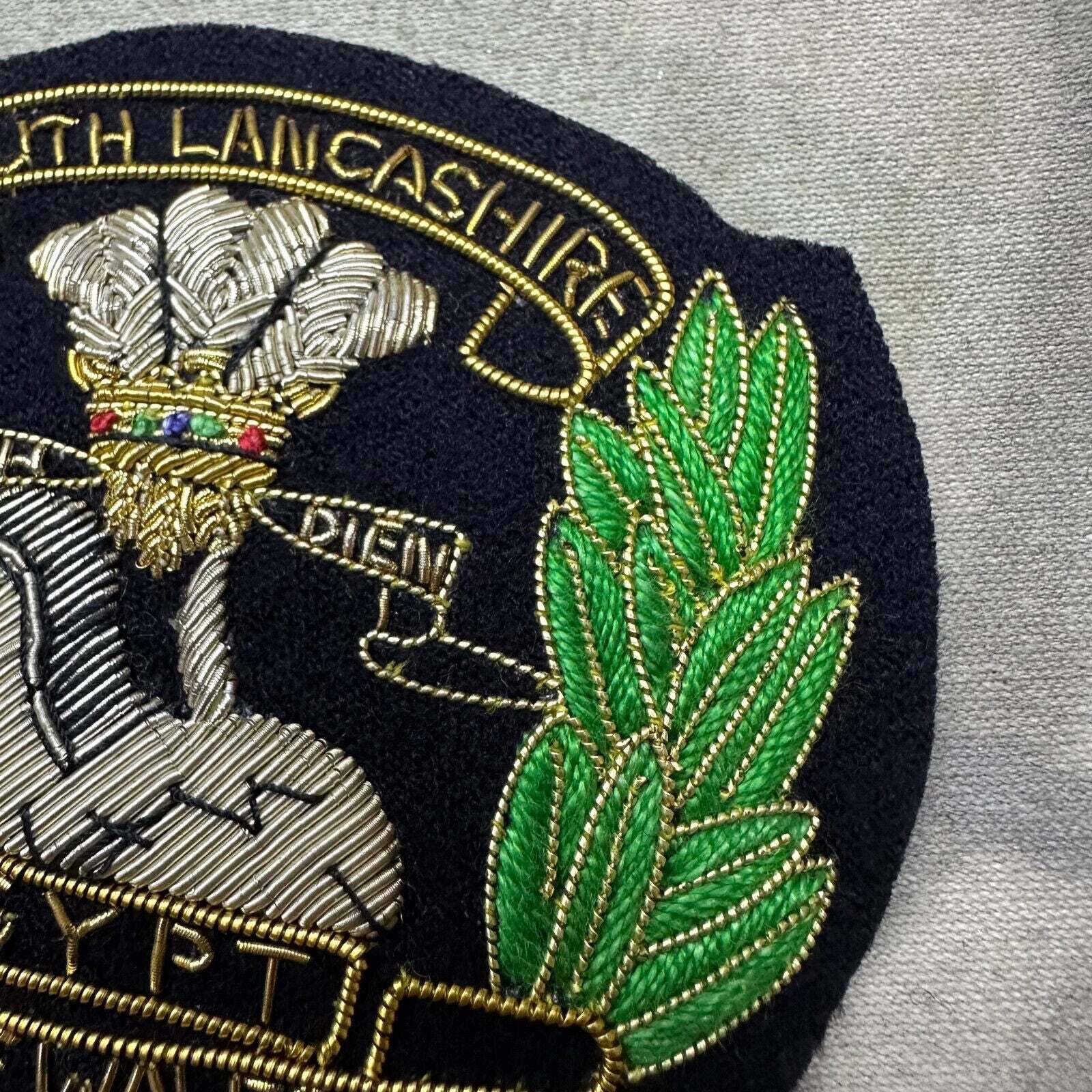 British Army Bullion Embroidered Blazer Badge - South Lancashire Prince Of Wales - The Militaria Shop