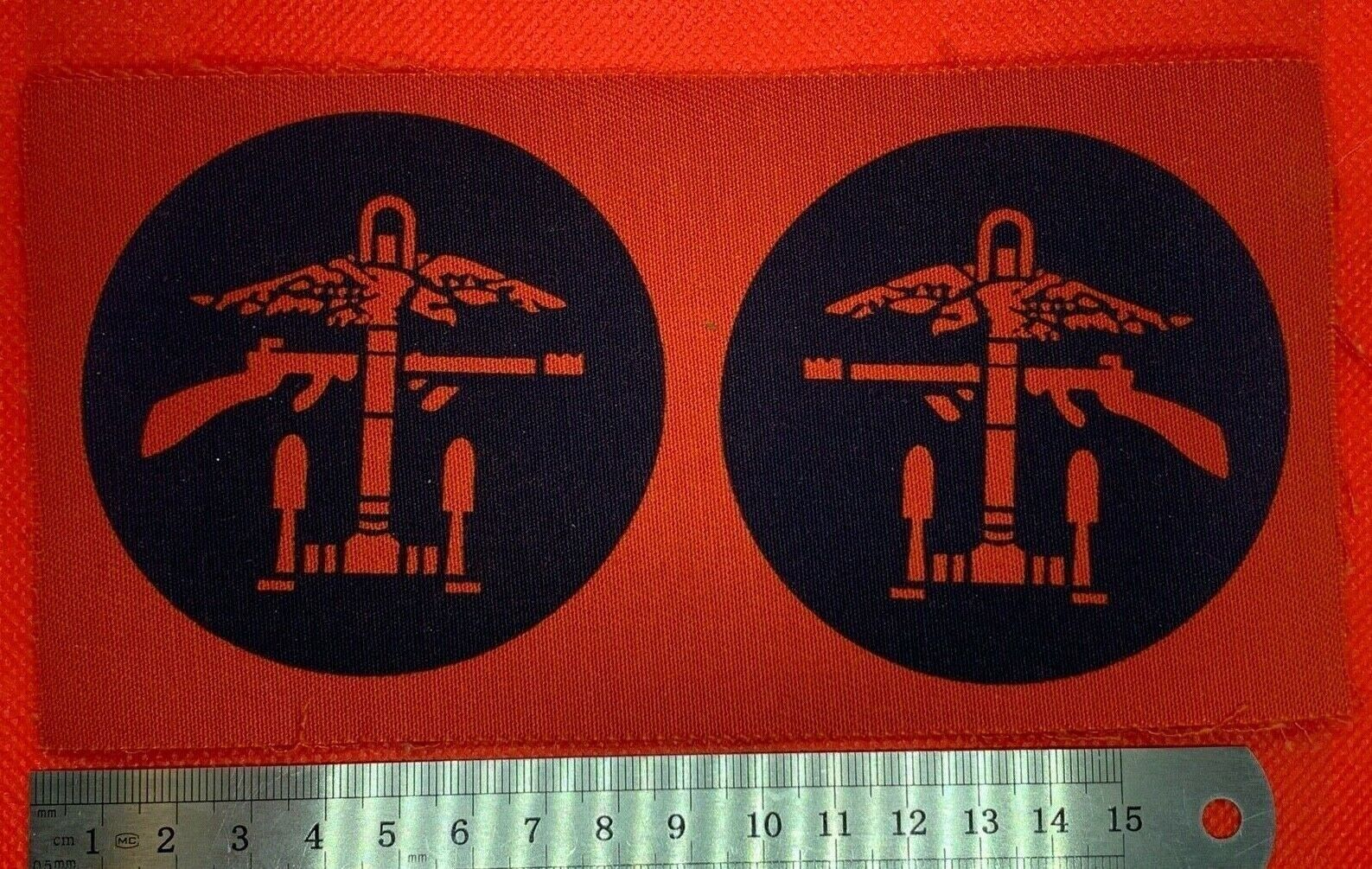 Pair of WW2 Style Printed Combine Operations Shoulder Badges - Reproduction - The Militaria Shop