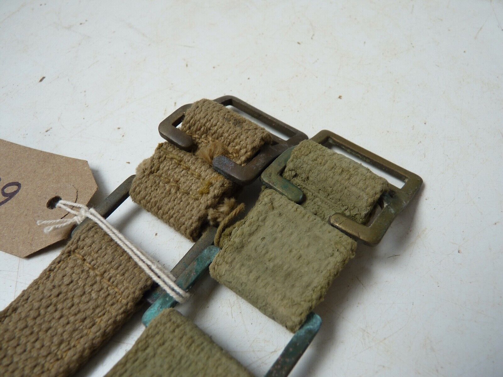 Original WW2 British Army 37 Pattern Webbing Brace Adaptor Pair - The Militaria Shop