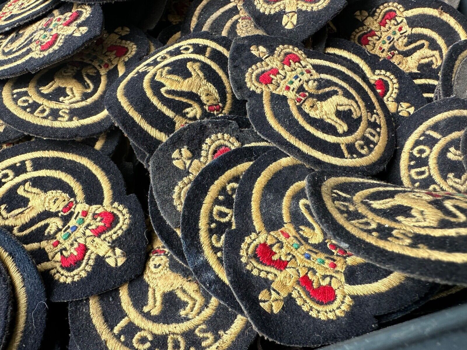 Original British Home Front Industrial Civil Defence Corps Cloth Badge - I.C.D.S - The Militaria Shop