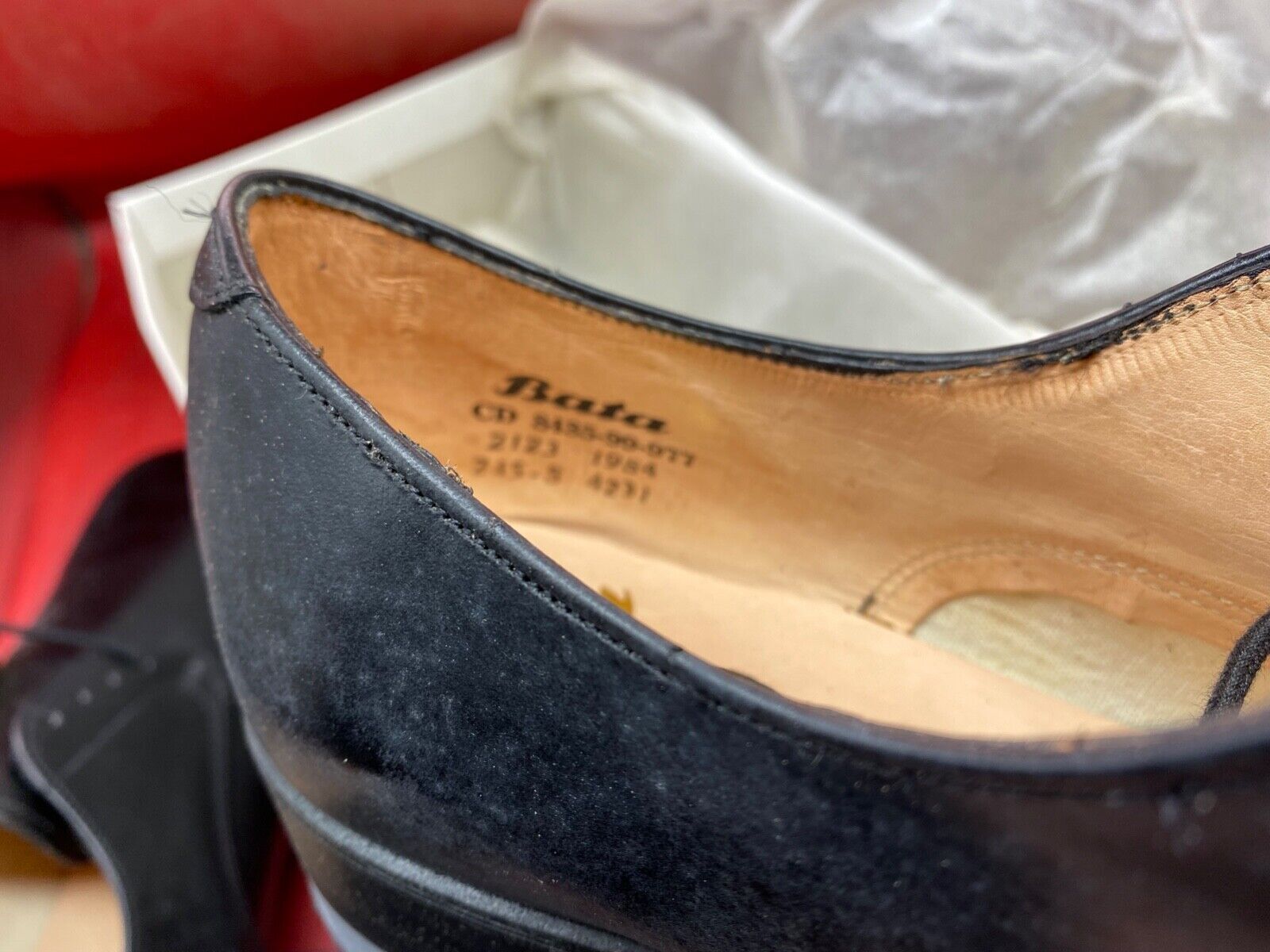 British Royal Navy Women's Black Leather Shoes. Brand new unissued. Size 24 - The Militaria Shop
