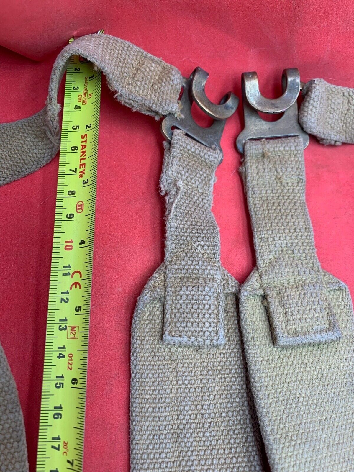 Original WW2 Pattern British Army L Straps Pair - 37 Pattern Webbing Haversack - The Militaria Shop