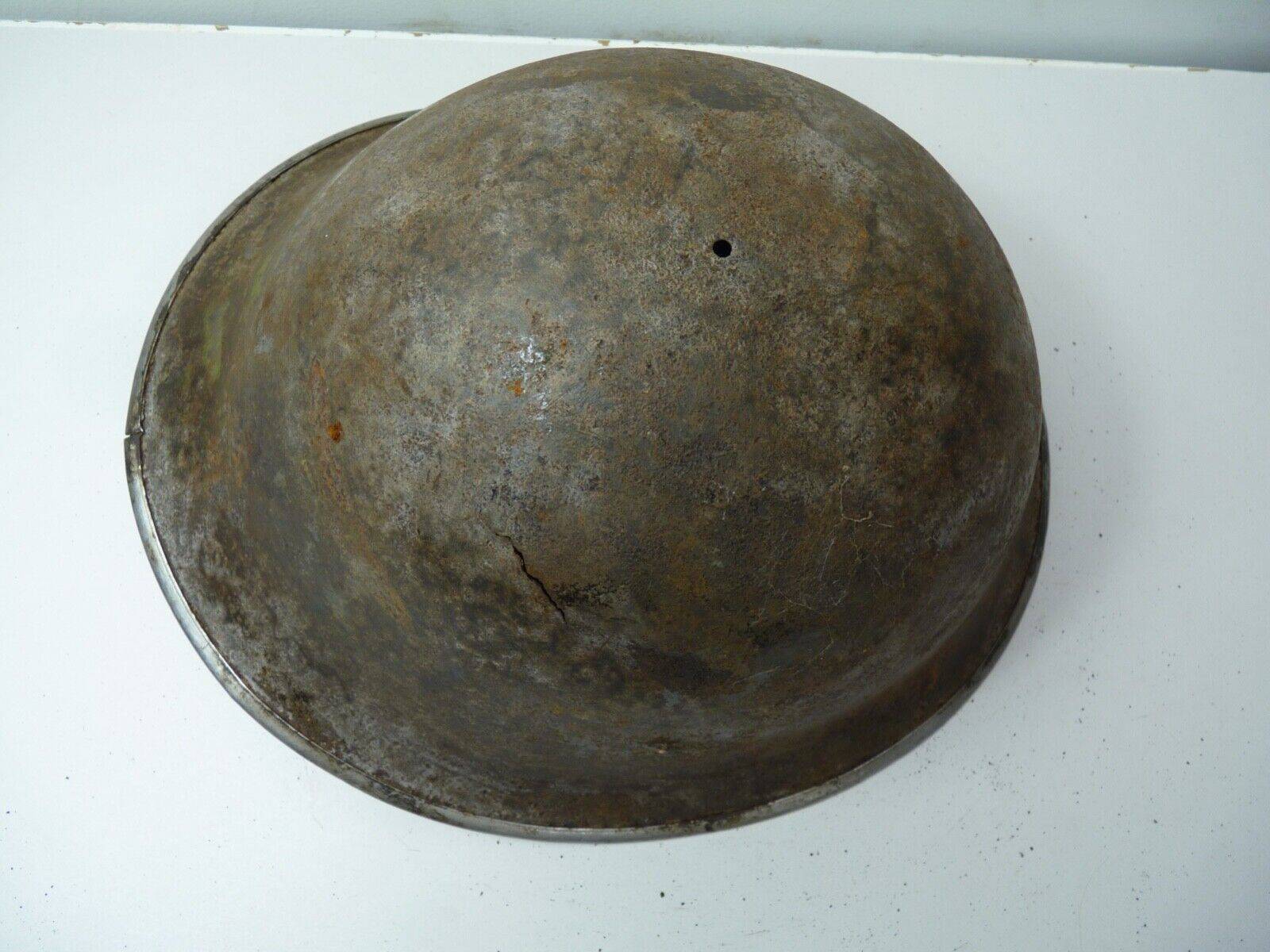 Original WW2 British / Canadian Army Mk3 High Rivet Turtle Army Combat Helmet - The Militaria Shop