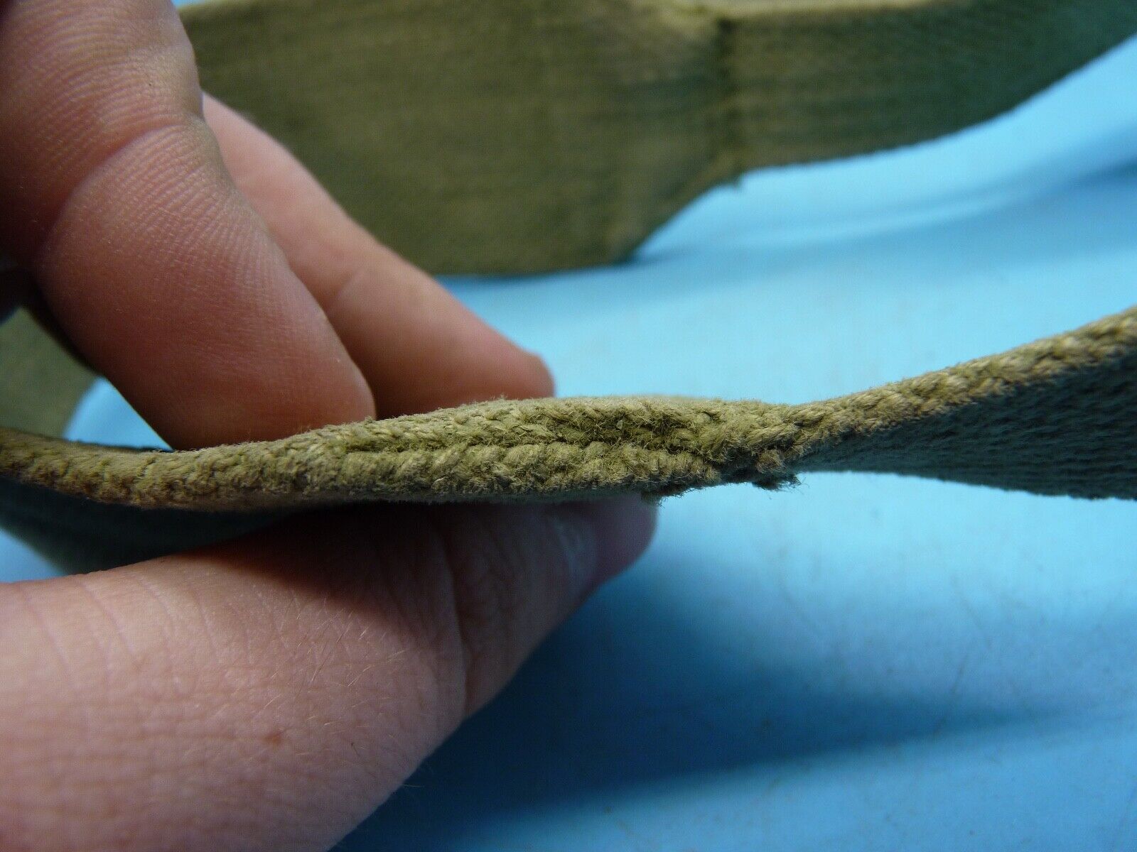 Original WW2 British Army 37 Pattern Canvass Shoulder Strap / Cross Strap - The Militaria Shop