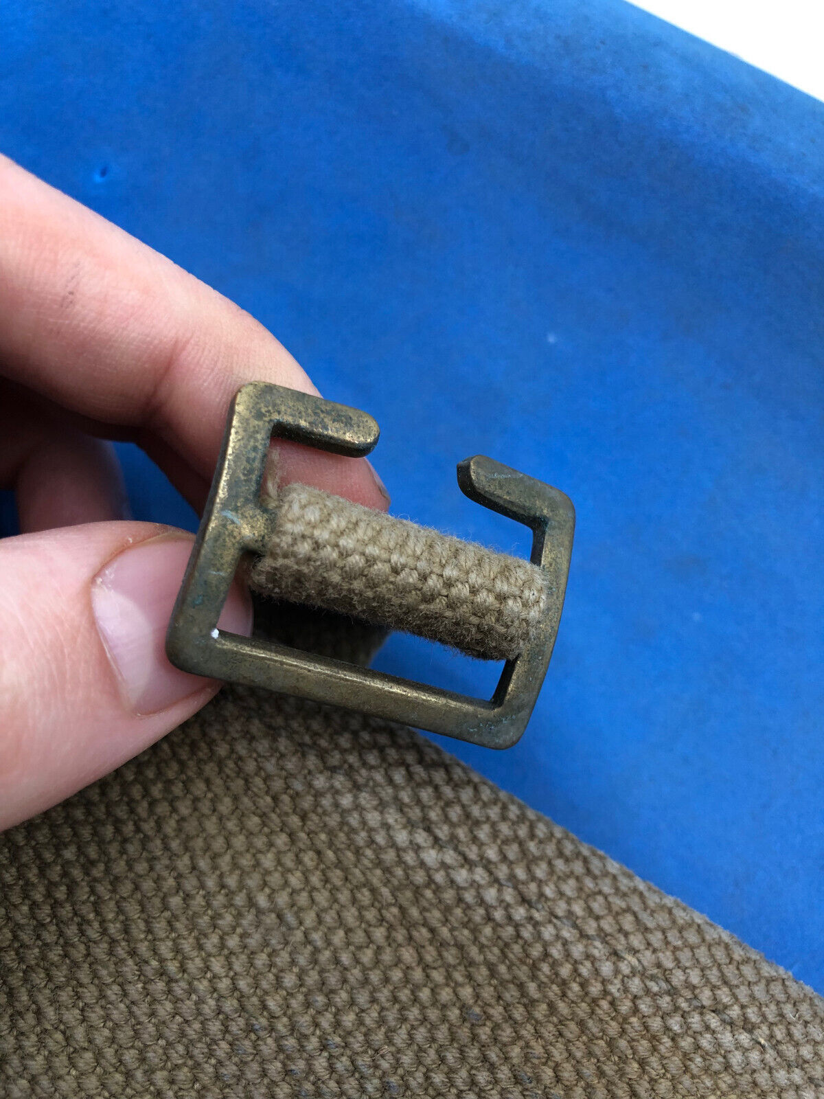 WW2 British Army 37 Pattern Webbing Water Bottle Carrier Harness - 1944 Dated - The Militaria Shop