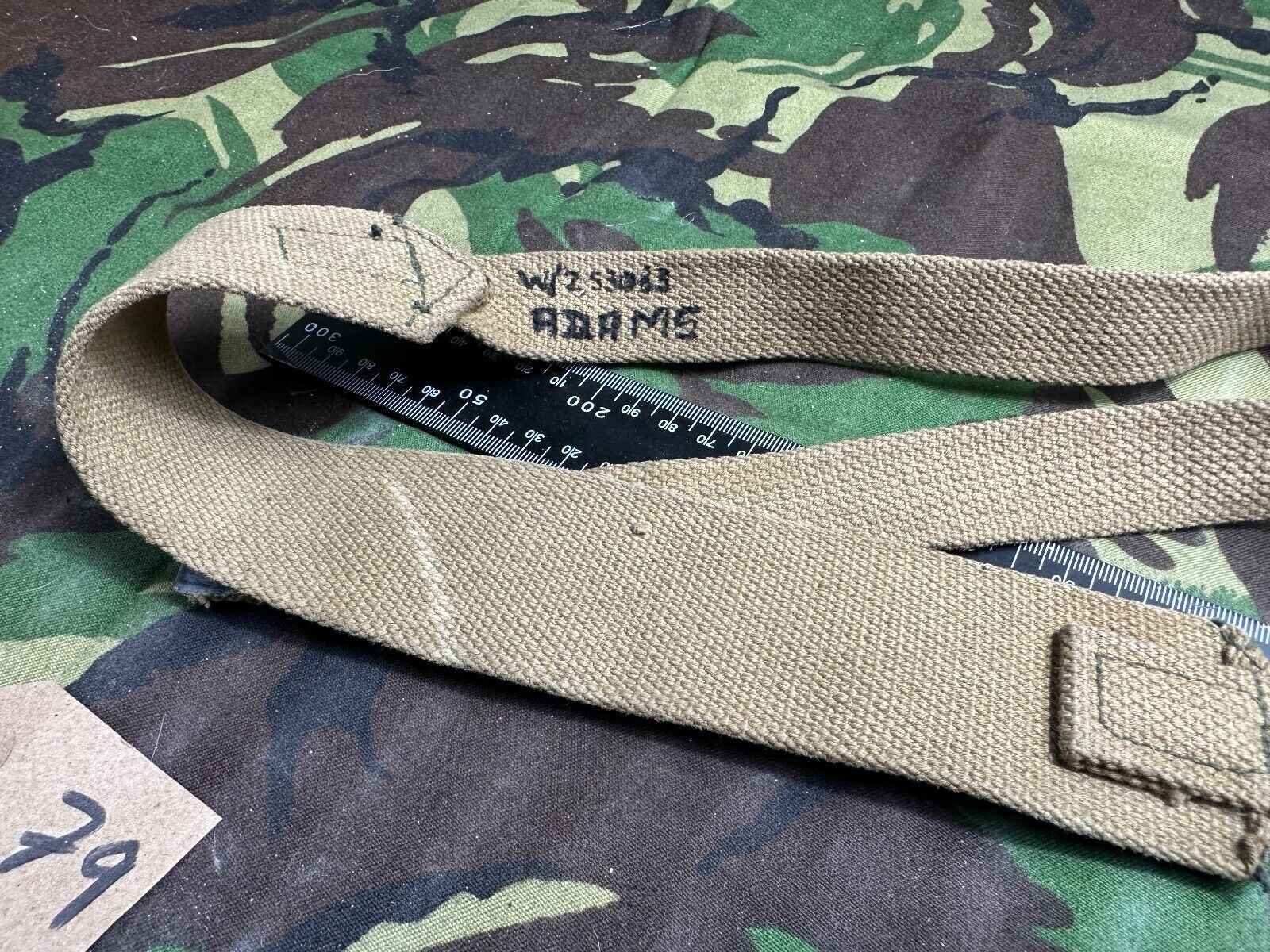 Original WW2 British Army 37 Pattern Shoulder Strap - Normal - Wartime Dated - The Militaria Shop