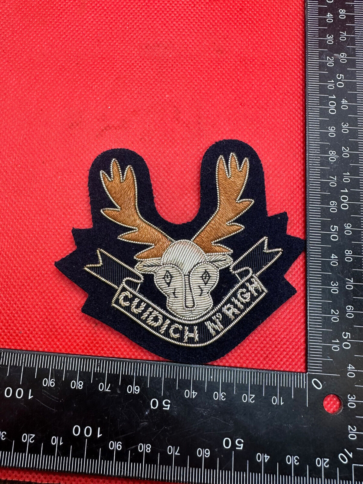 British Army Bullion Embroidered Blazer Badge - Seaforth Highlanders Regiment - The Militaria Shop