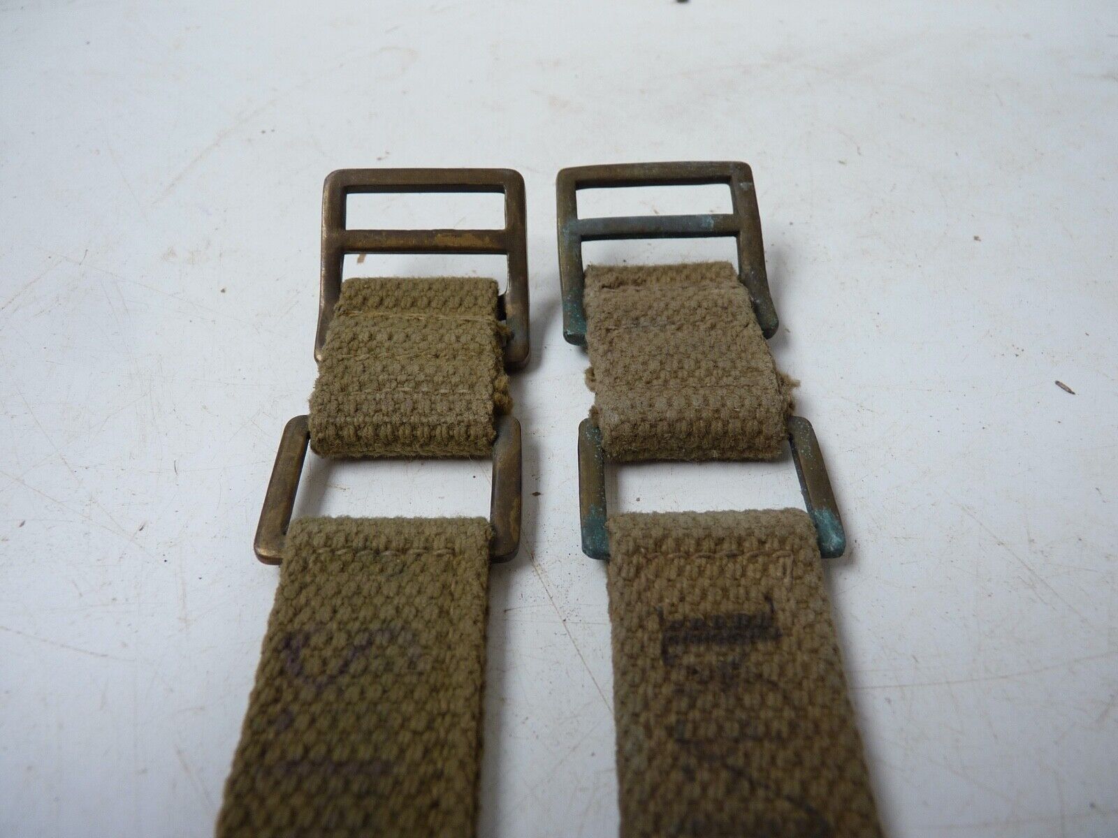 Original WW2 British Army 37 Pattern Webbing Brace Adaptor Pair - The Militaria Shop