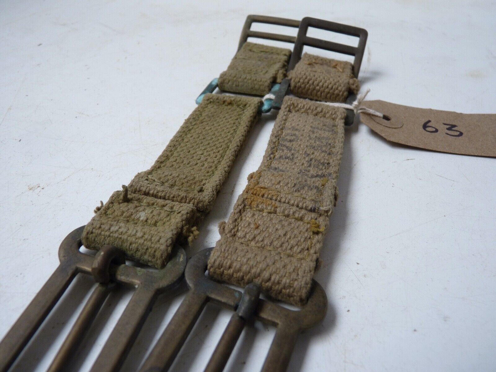 Original WW2 British Army 37 Pattern Webbing Brace Adaptor Pair - The Militaria Shop