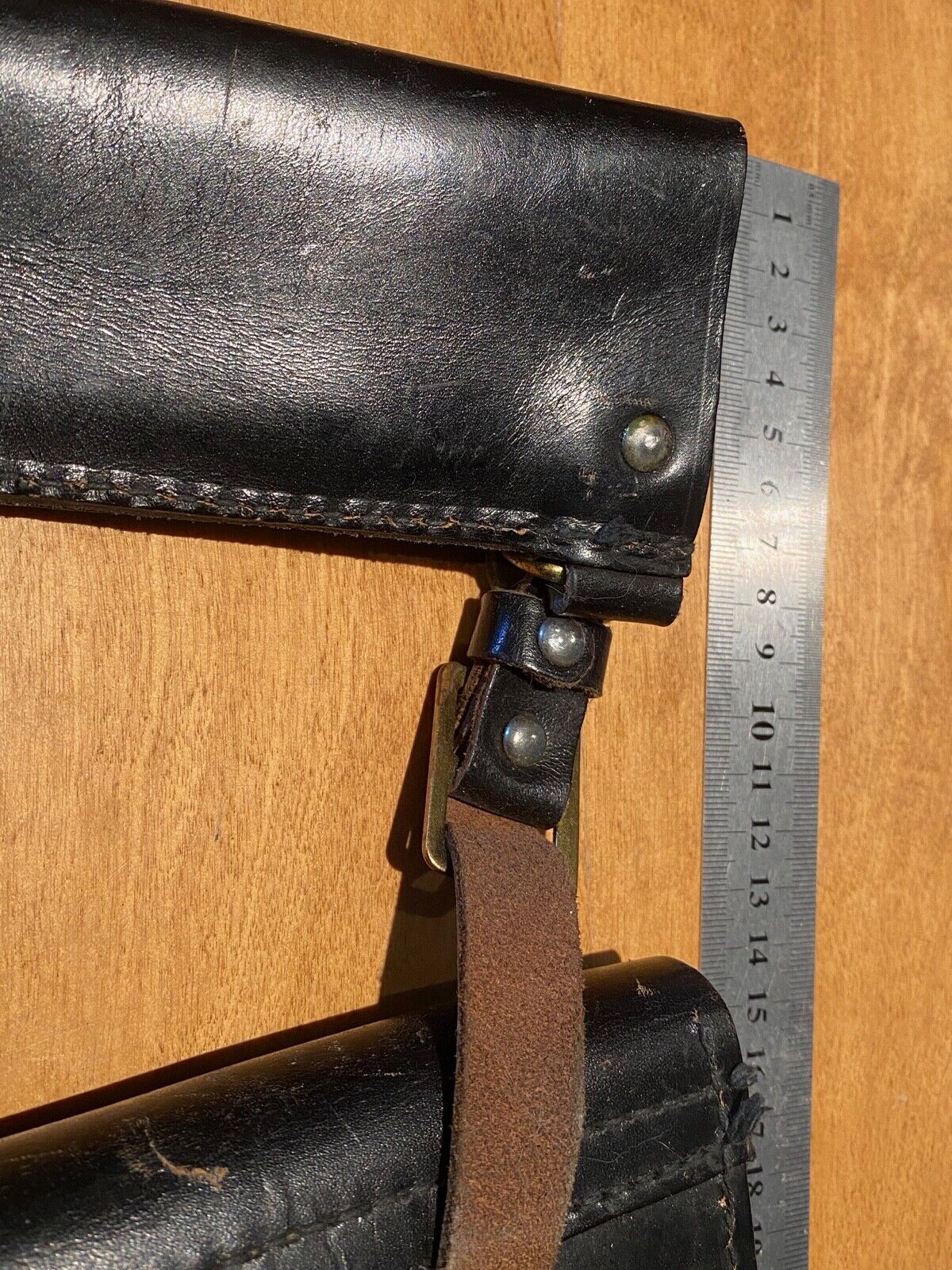 Soviet Russian Navy Officer Makarov PM Holster, + cleaning rod in black leather - The Militaria Shop