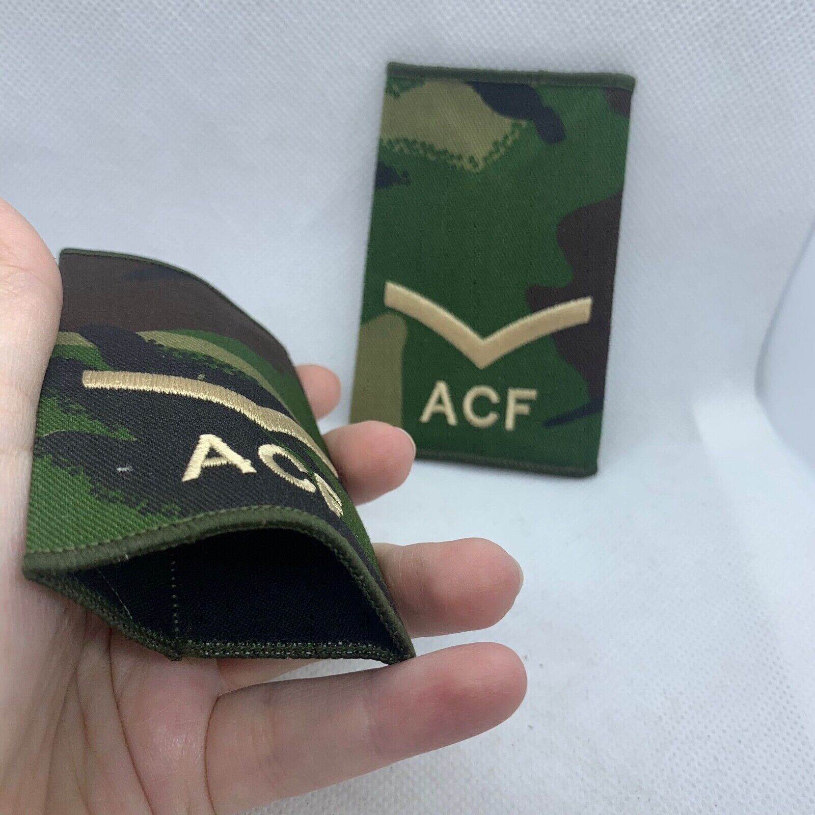 Cadet ACF DPM Rank Slides / Epaulette Pair Genuine British Army - NEW - The Militaria Shop