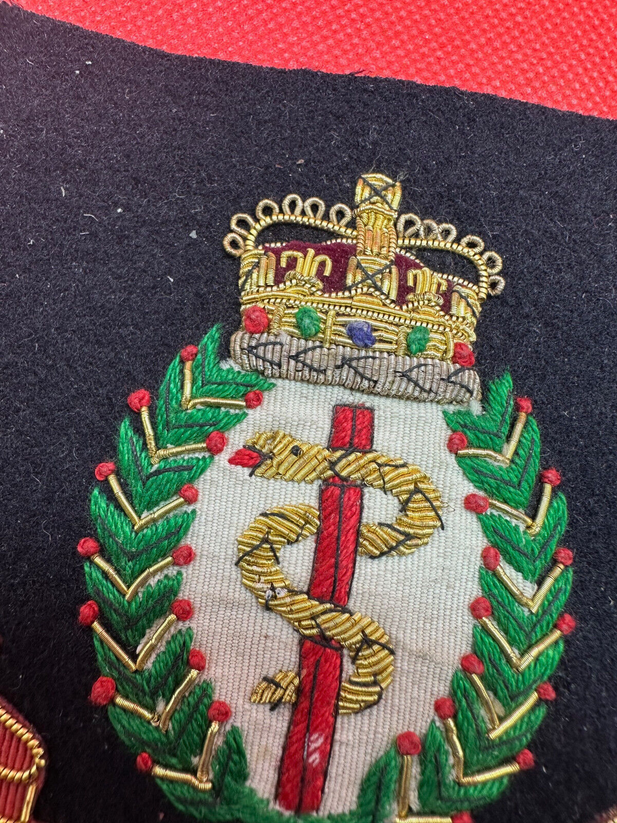 British Army Bullion Embroidered Blazer Badge - RAMC Royal Army Medical Corps - The Militaria Shop