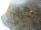 Original WW2 British / Canadian Army Mk3 High Rivet Turtle Army Combat Helmet - The Militaria Shop
