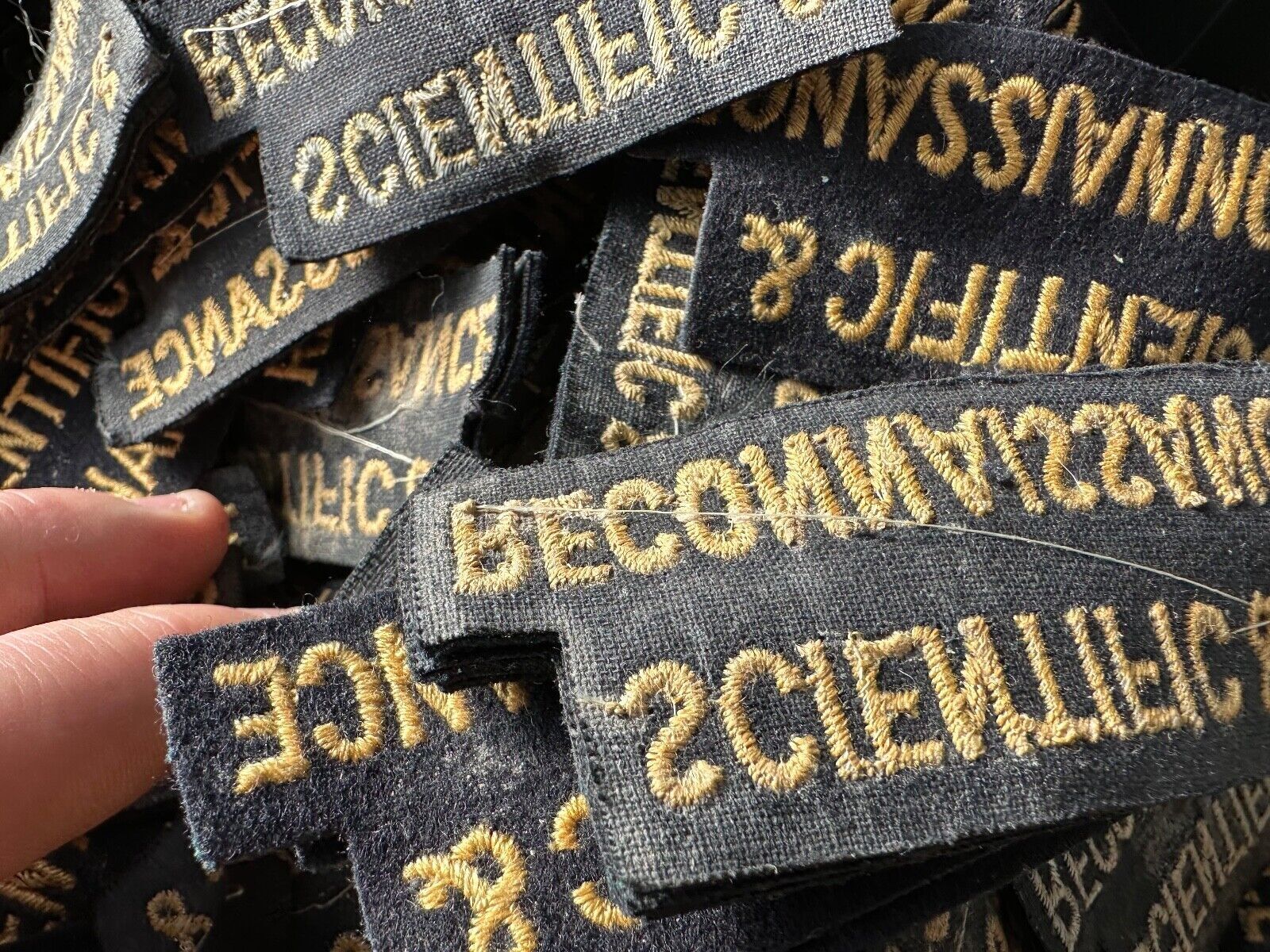Original WW2 British Civil Defence Scientific & Reconnaissance Shoulder Titl - The Militaria Shop
