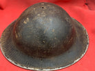 Original WW2 Combat Helmet - British / South African Army Mk2 Brodie Helmet - The Militaria Shop