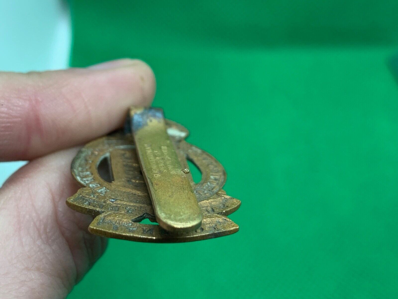 Genuine WW2 British Army Ordinance Corps Brass Cap Badge - Kings Crown - The Militaria Shop