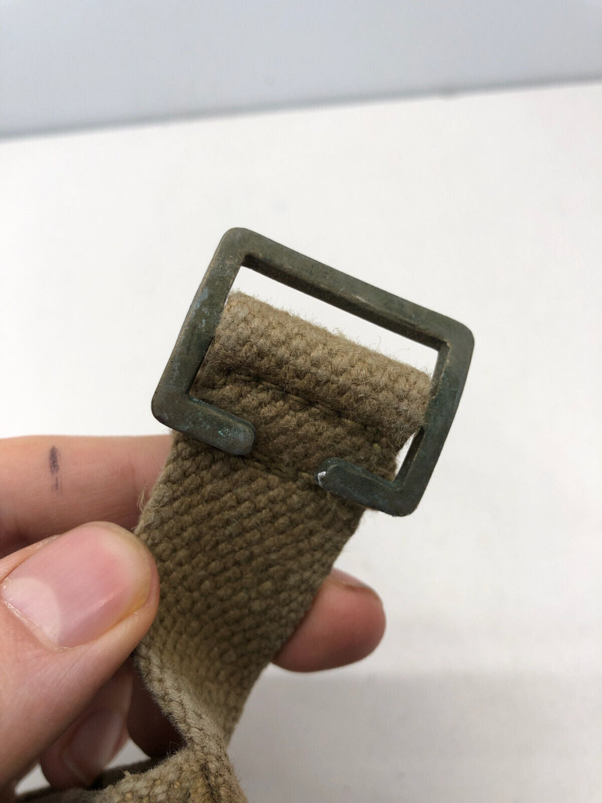 WW2 British Army 37 Pattern Webbing Water Bottle Carrier Harness - 1943 Dated - The Militaria Shop