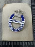 Original British Civil Defence Instructor Button Hole / Lapel Badge - Unissued - The Militaria Shop