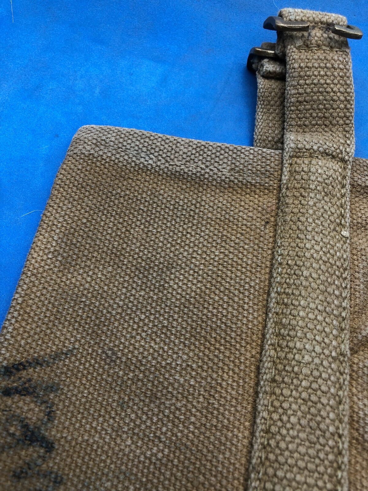 WW2 British Army 37 Pattern Webbing Water Bottle Carrier Harness - 1943 Dated - The Militaria Shop
