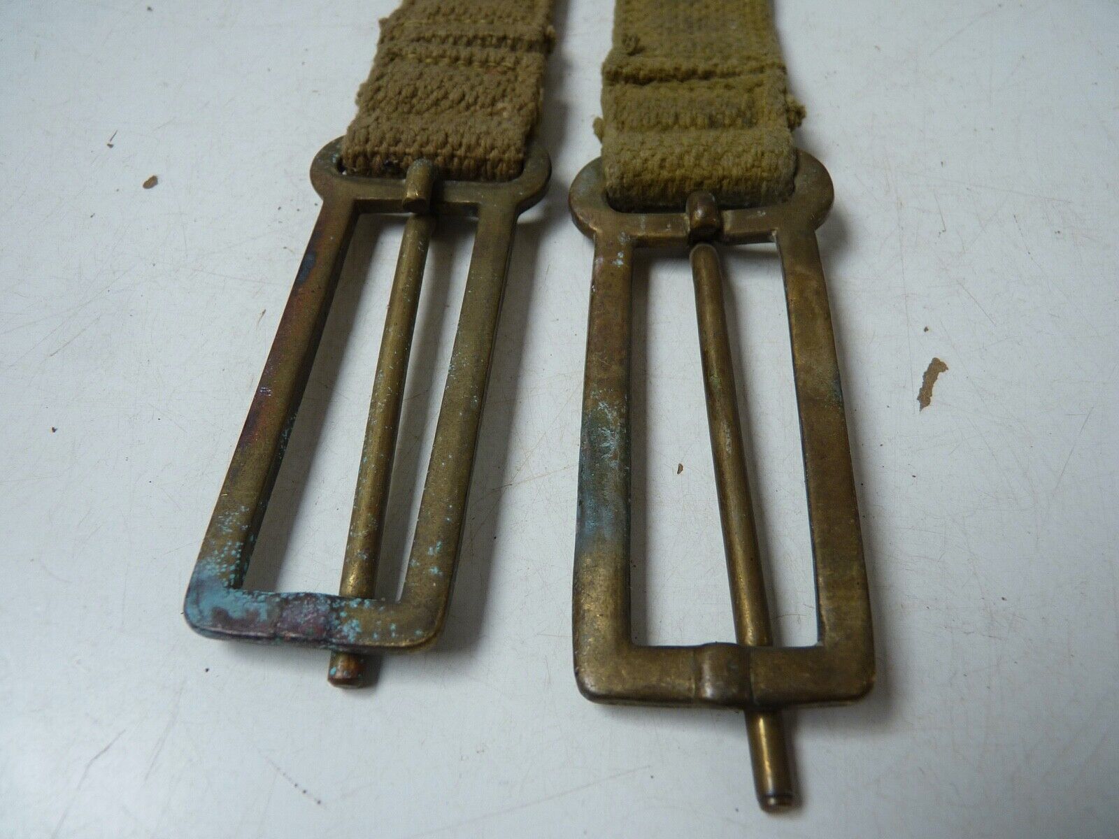 Original WW2 British Army 37 Pattern Webbing Brace Adaptor Pair - The Militaria Shop