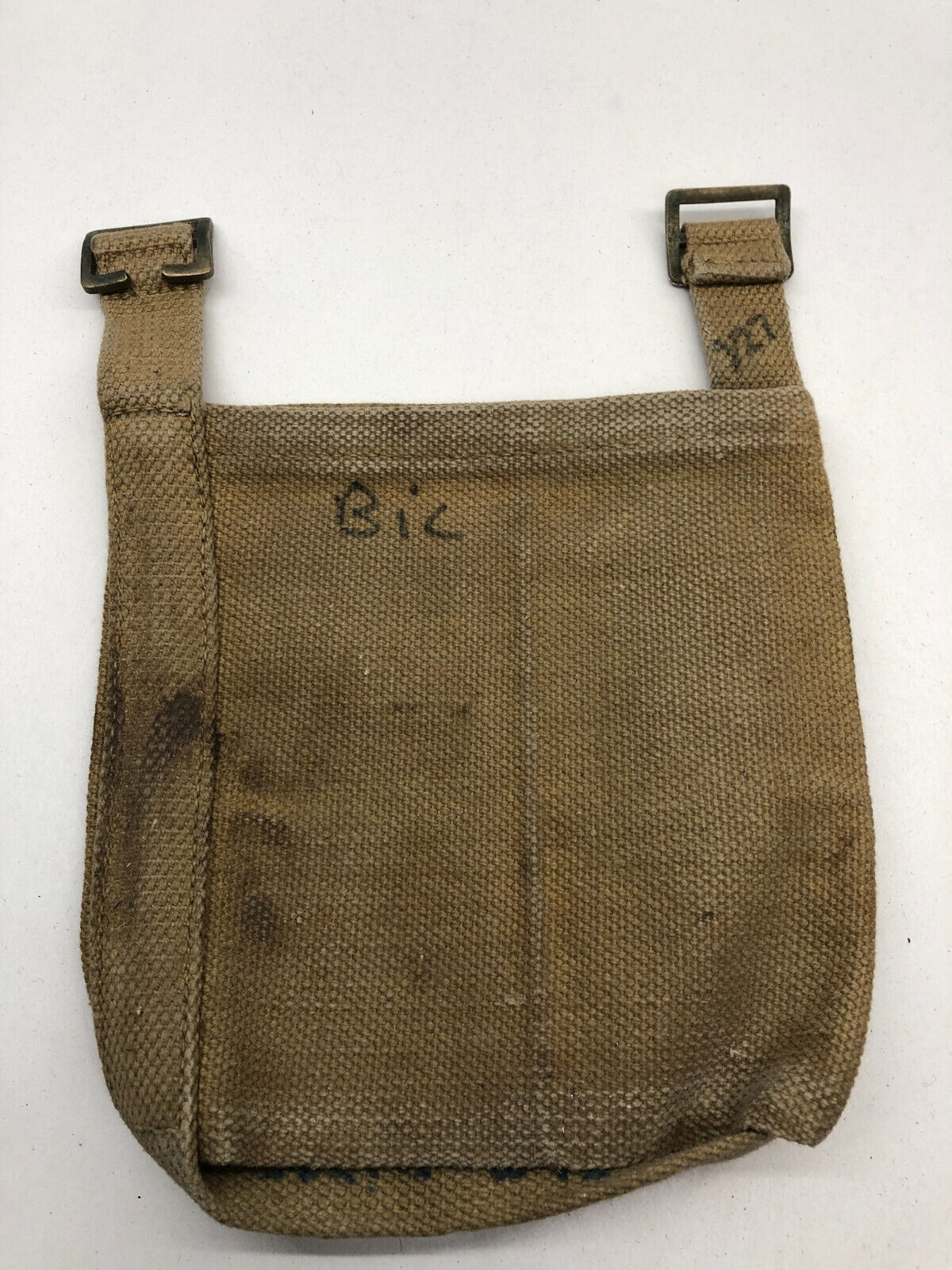 WW2 British Army 37 Pattern Webbing Water Bottle Carrier Harness - 1943 Dated - The Militaria Shop