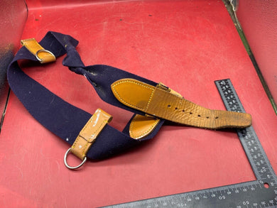 WW2 British Army Hussars Blue Canvas and Leather Belt with Fittings - The Militaria Shop