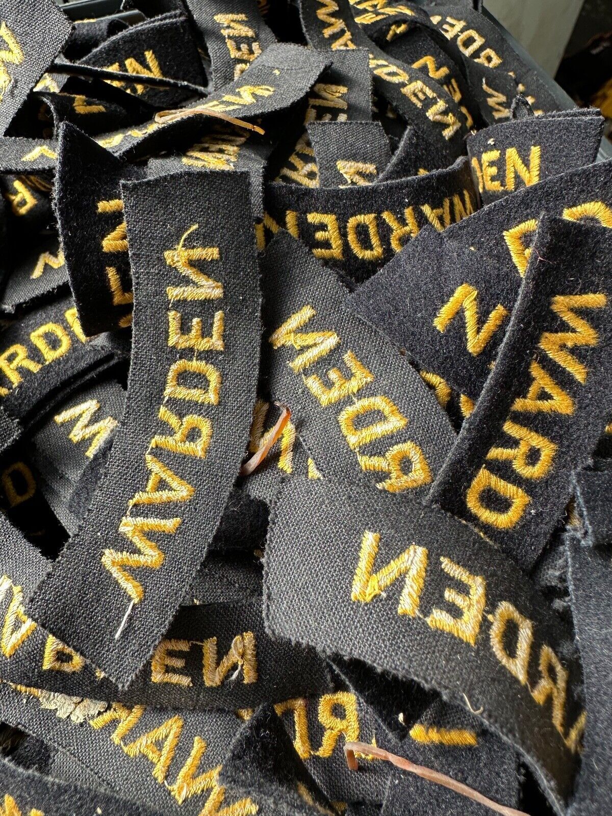 1 Pair of Original WW2 British Home Front Civil Defence Warden Shoulder Titles - The Militaria Shop