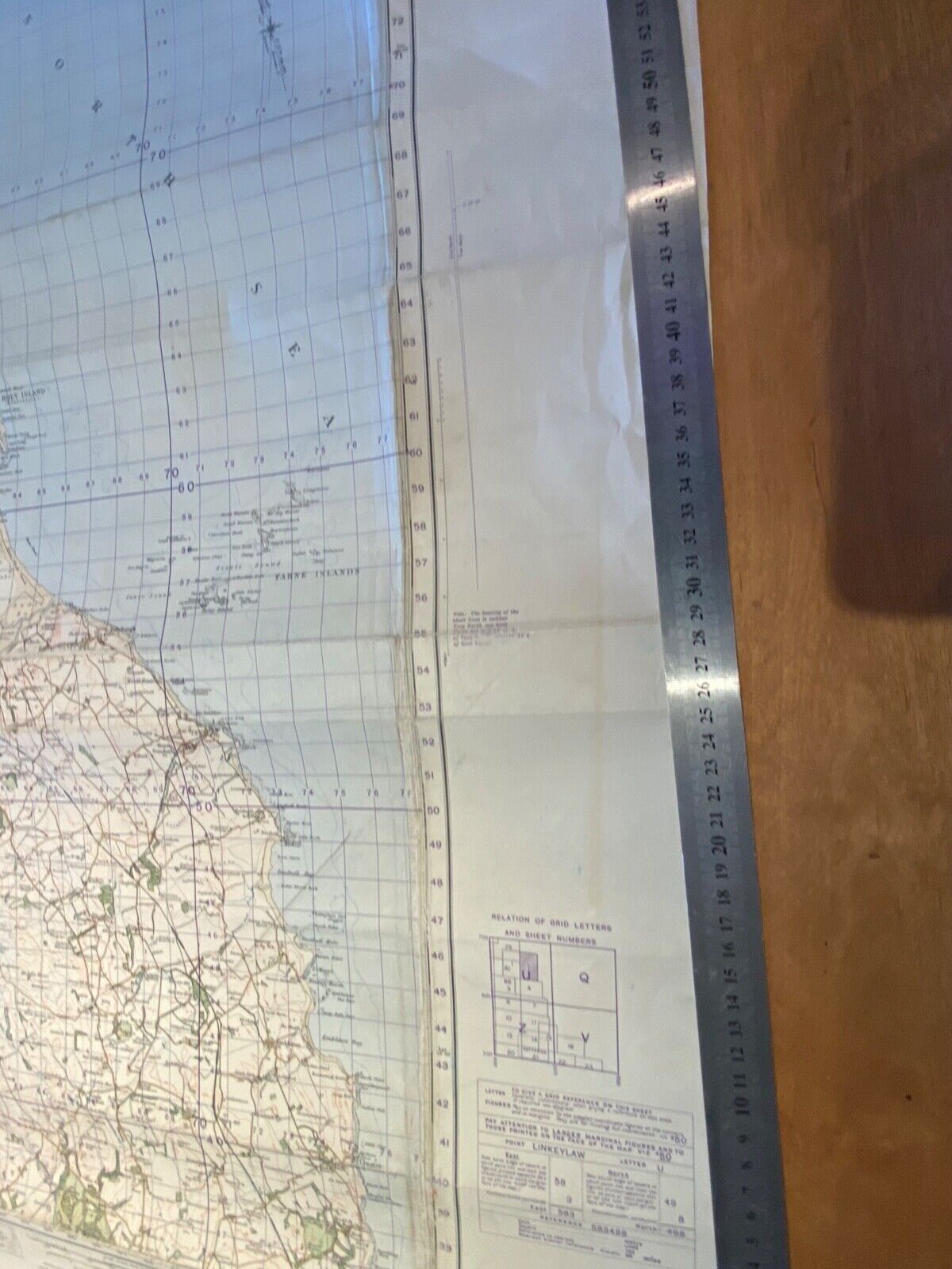 WW2 British Army 1932 dated MILITARY EDITION General Staff map of HOLY ISLAND. - The Militaria Shop