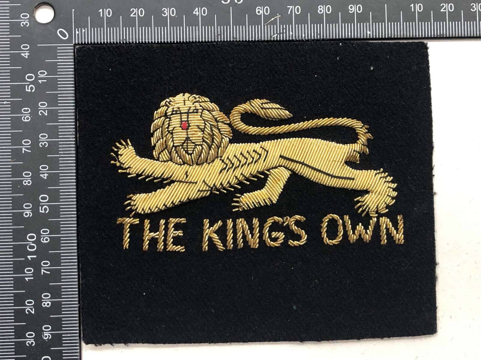 British Army Bullion Embroidered Blazer Badge - The King's Own Regiment - The Militaria Shop