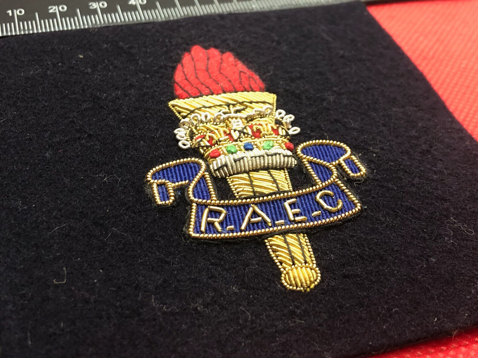 British Army Bullion Embroidered Blazer Badge - Royal Army Education Corps RAEC - The Militaria Shop