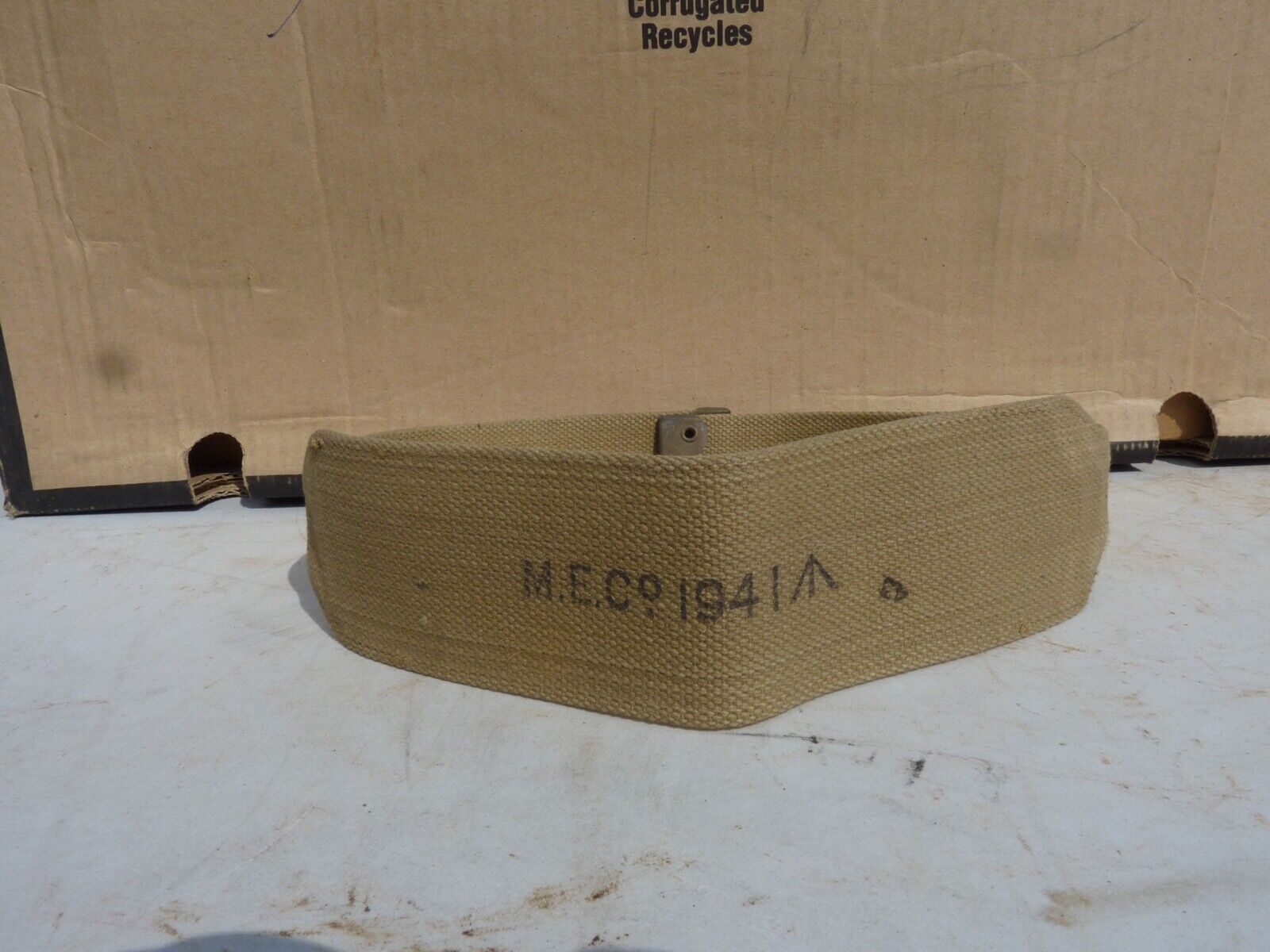 Original WW2 British Army 37 Pattern Yoke Utility Shoulder Strap - MECo 1941 - The Militaria Shop