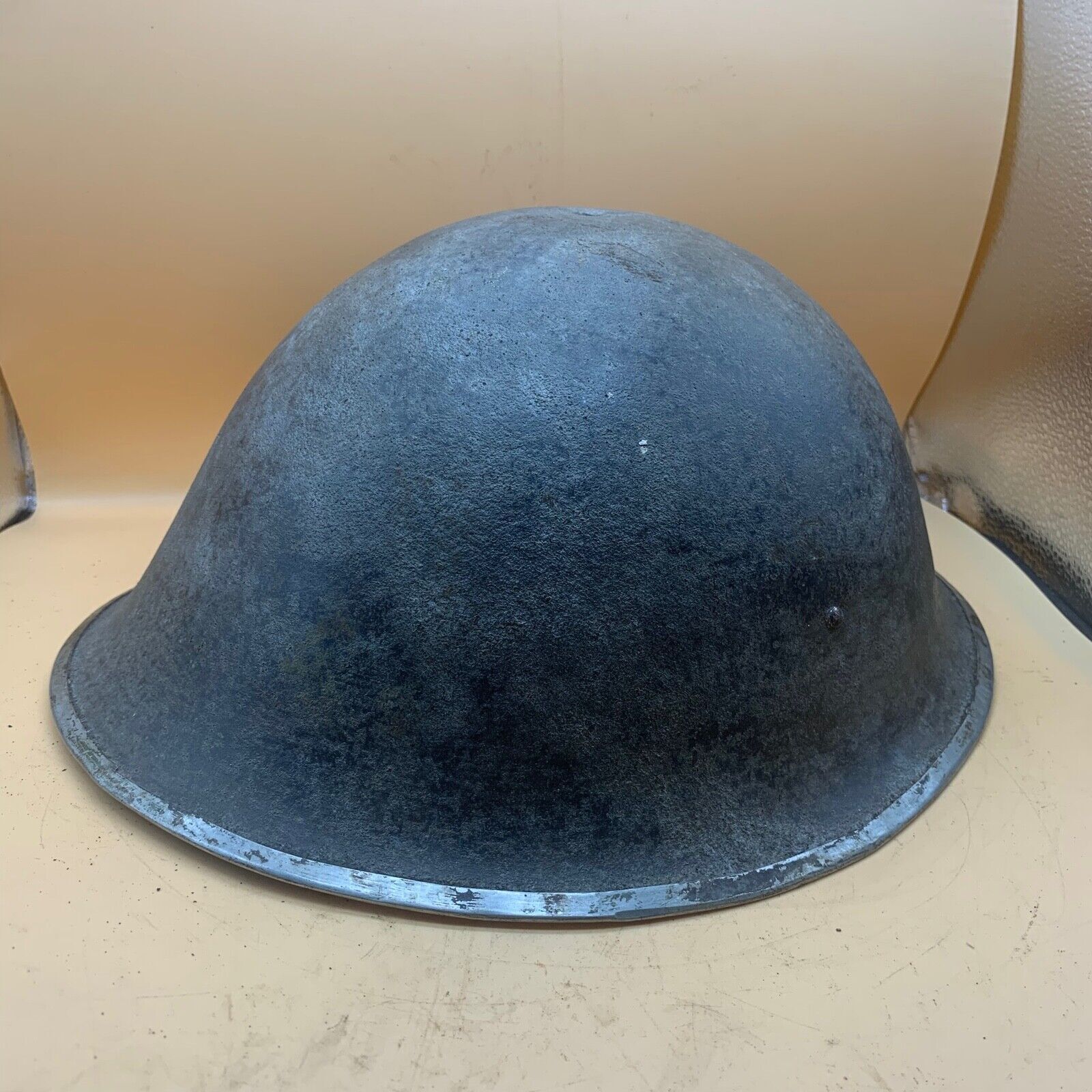 Original WW2 British / Canadian Army Mk3 High Rivet Turtle Army Combat Helmet - The Militaria Shop