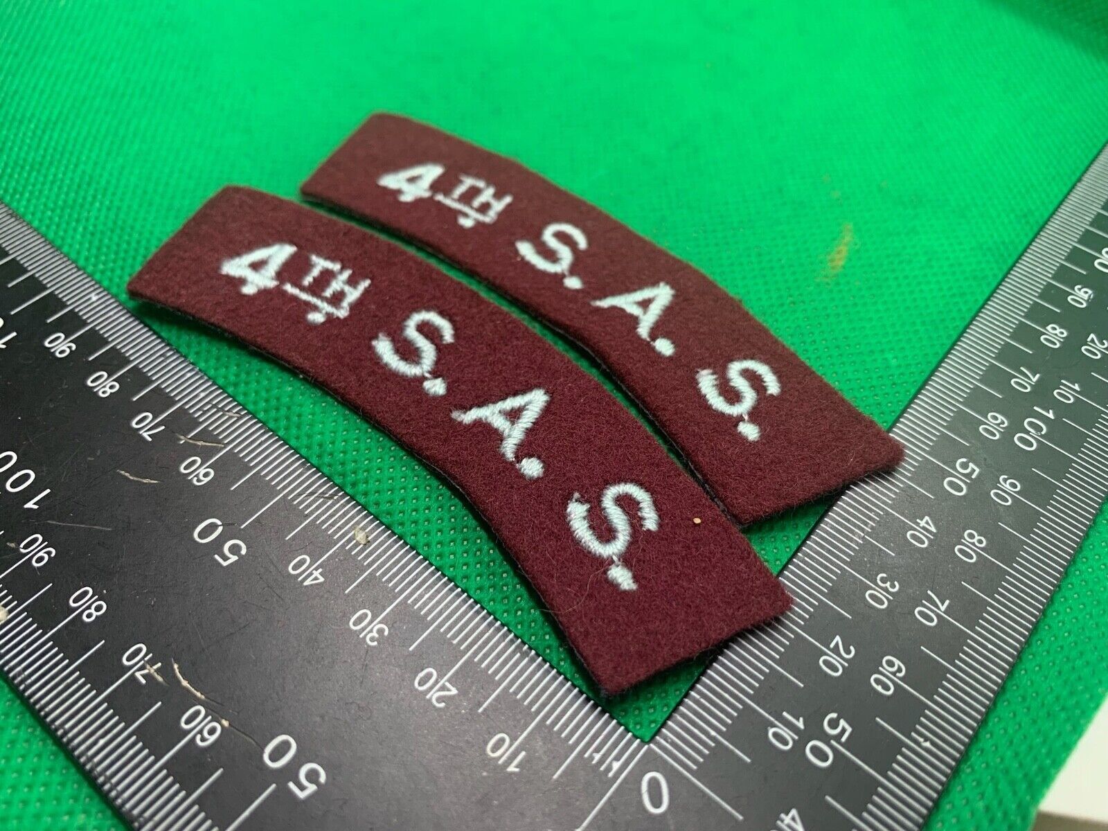 British Army 4th SAS Special Air Service Shoulder Title Pair - The Militaria Shop