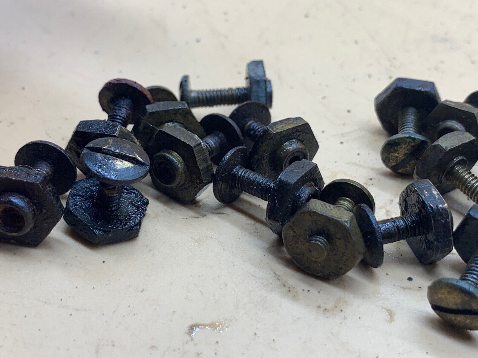 Original WW2 British Army Brodie / Turtle Mk1/2/3/4 Helmet Dome Screw & Nut - The Militaria Shop