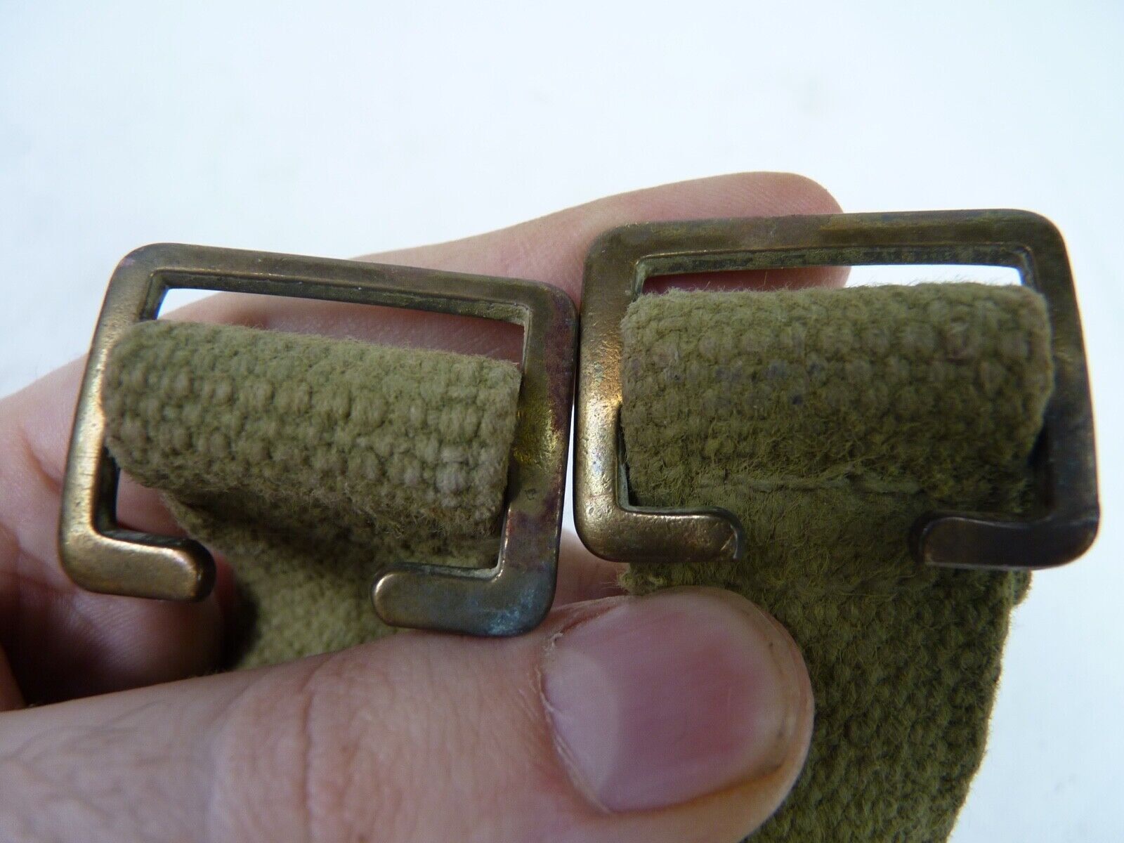 Original WW2 British Army Soldiers Water Bottle Carrier Harness - Dated 1943 - The Militaria Shop