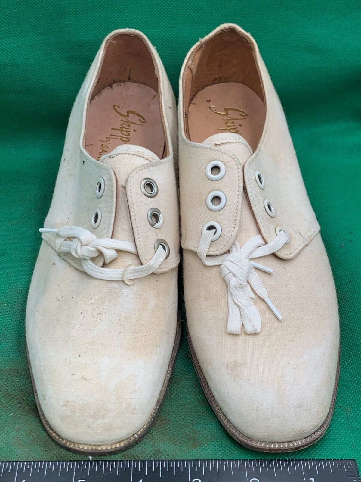 Original WW2 British Army Women's White Summer Shoes - ATS WAAF - Size 230s - The Militaria Shop