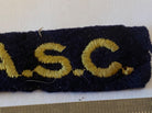 WW2 British Army RASC Royal Army Service Corps Paste-Back Shoulder Title. - The Militaria Shop