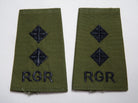 RGR Gurkha Rifles OD Rank Slides / Epaulette Pair Genuine British Army - NEW - The Militaria Shop