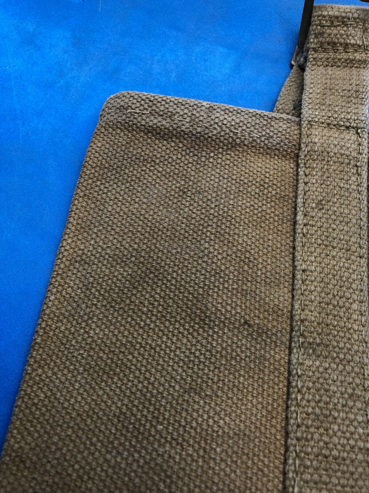 WW2 British Army 37 Pattern Webbing Water Bottle Carrier Harness - 1943 Dated - The Militaria Shop