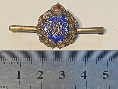 Original WW2 British Army - Royal Armoured Corps King's Crown Sweetheart Br - The Militaria Shop