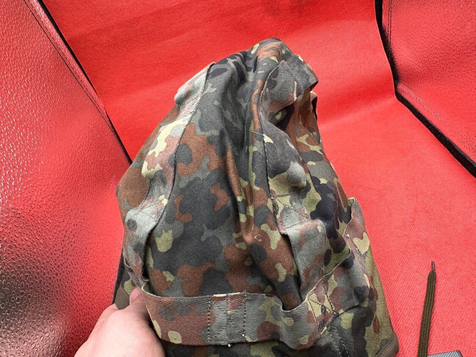 Original Unissued Tarnmuster German Army Camouflaged Helmet Cover - The Militaria Shop
