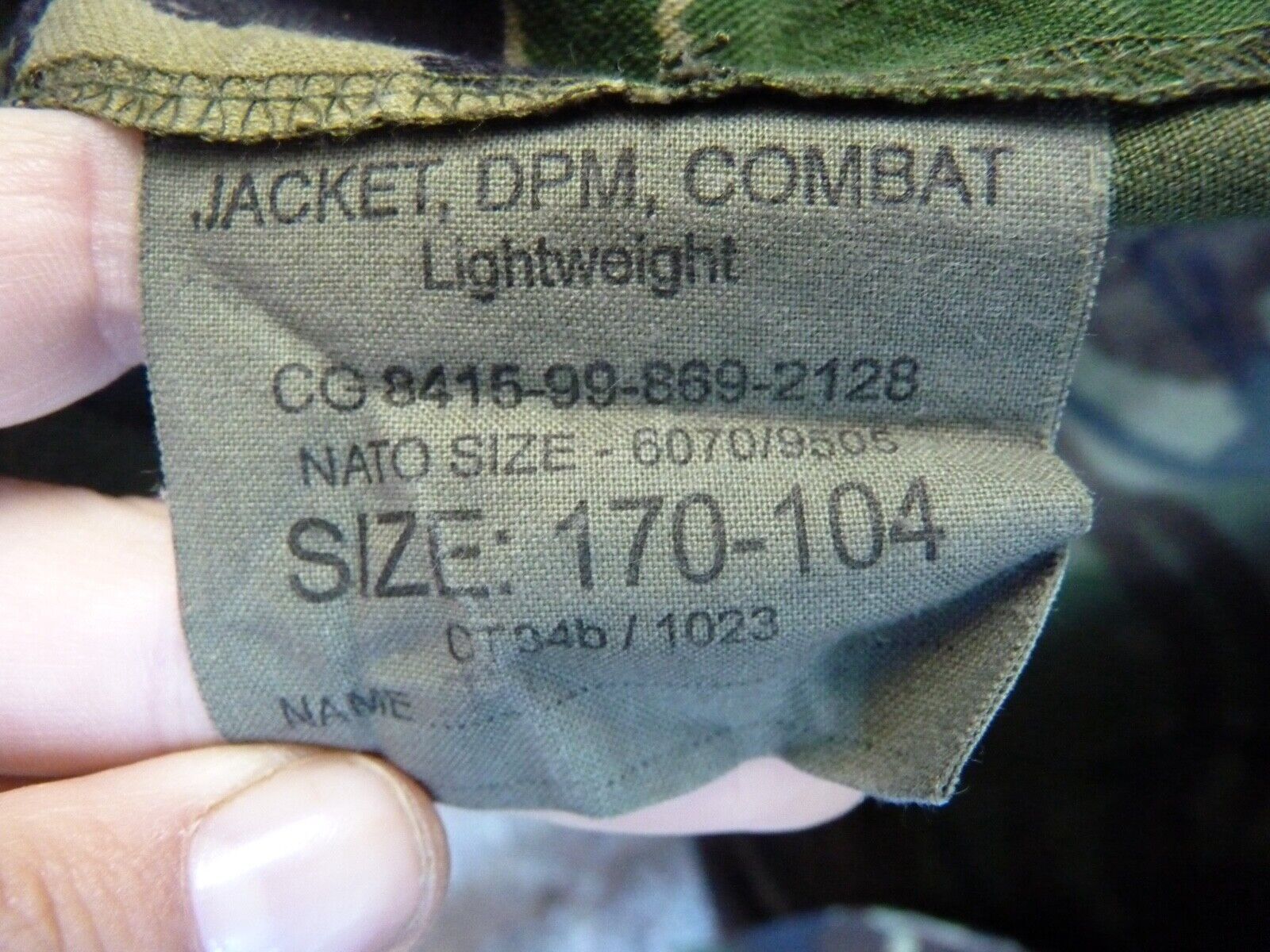 Genuine British Army DPM Camouflage Jacket - 170/104cm - The Militaria Shop