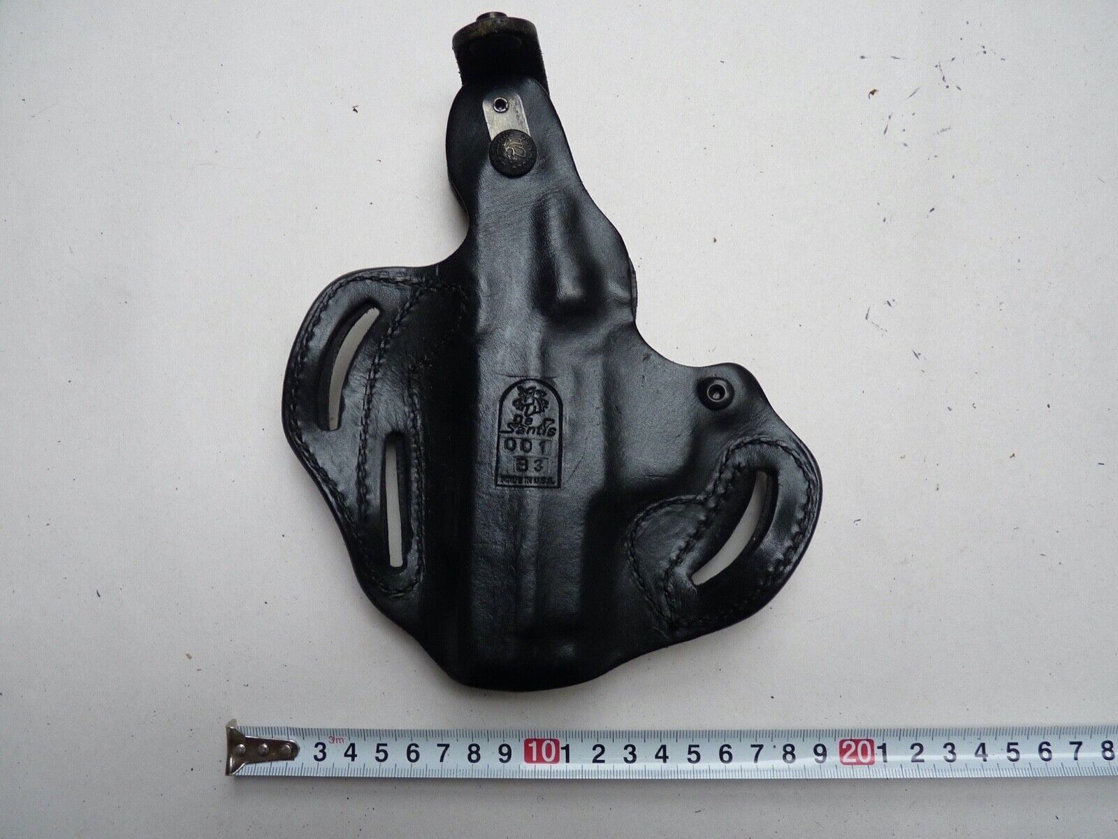 Black Leather Pistol Holster - De Santis - The Militaria Shop