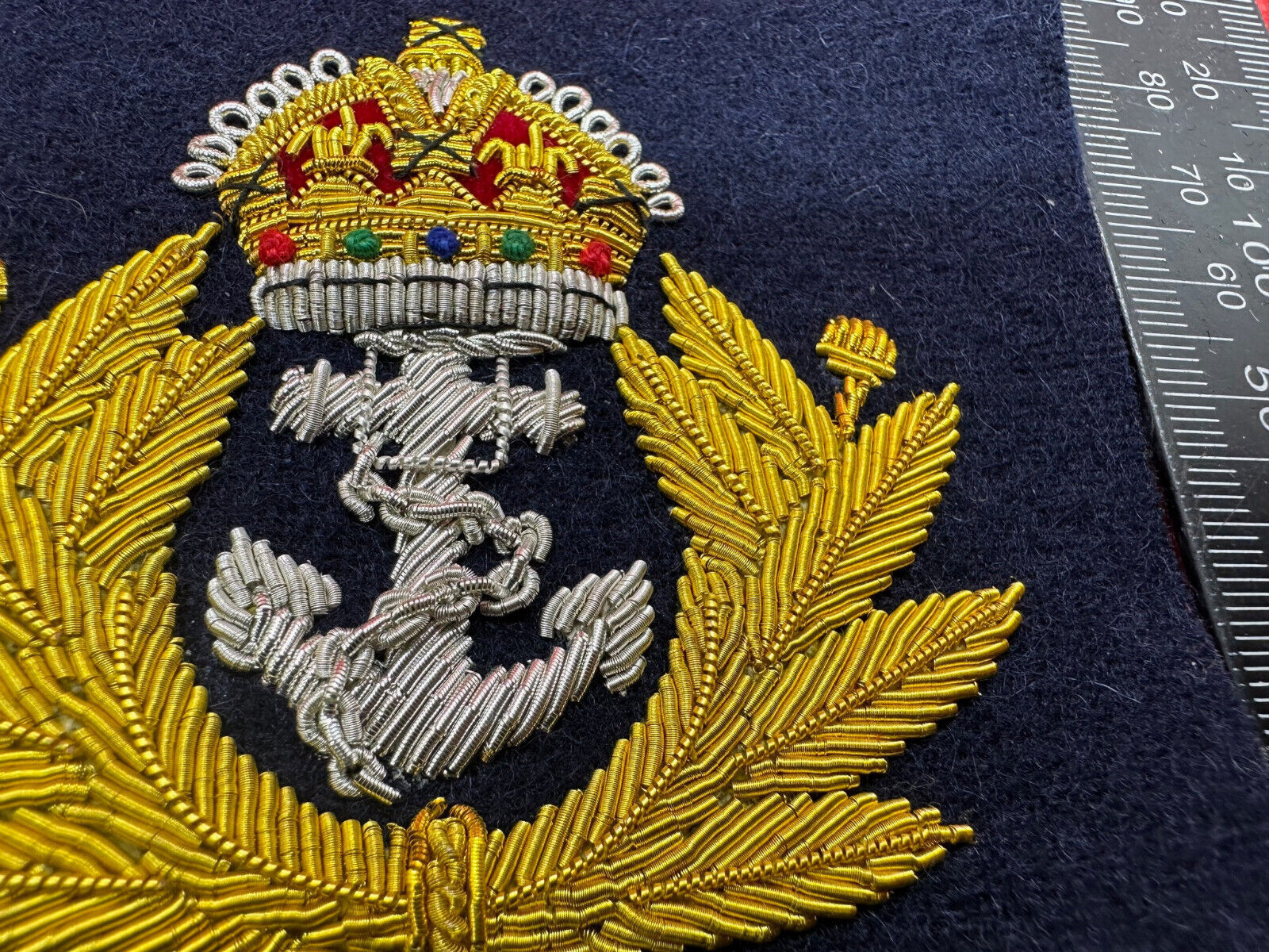 British Royal Navy Bullion Embroidered Blazer Badge - The Militaria Shop