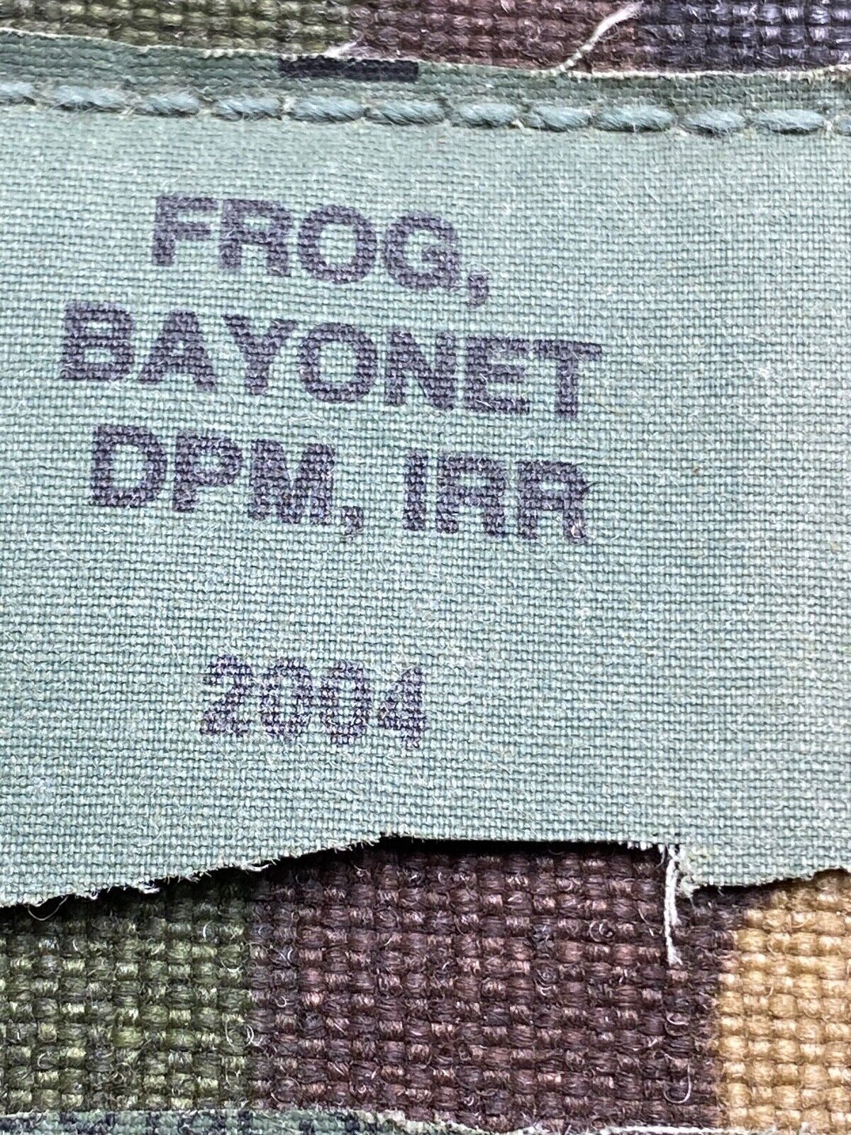 British Army DPM Frog. Well Marked and Dated 2004 - The Militaria Shop