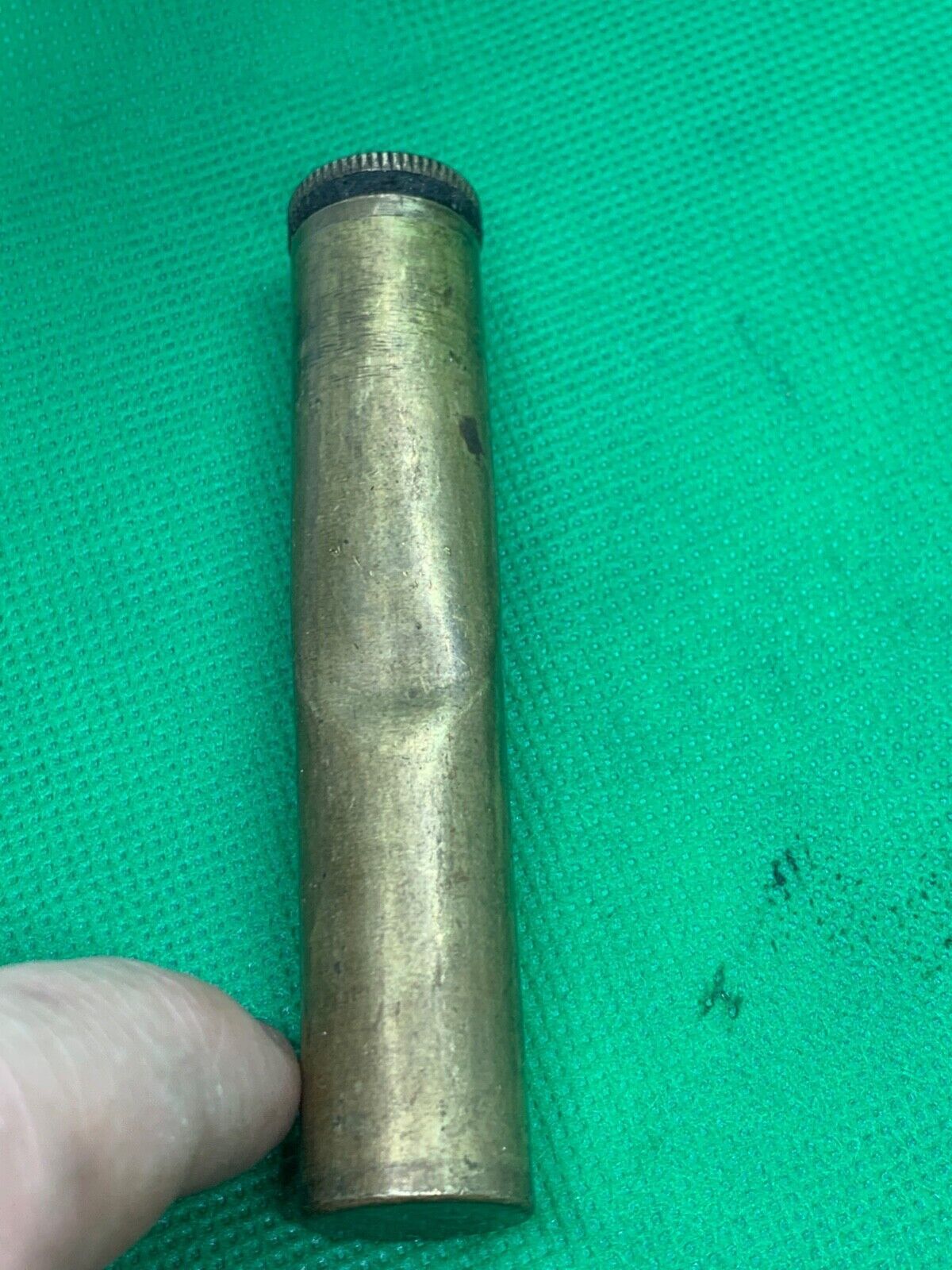 Original WW1 / WW2 British Army SMLE Lee Enfield Rifle Brass Oil Bottle - The Militaria Shop