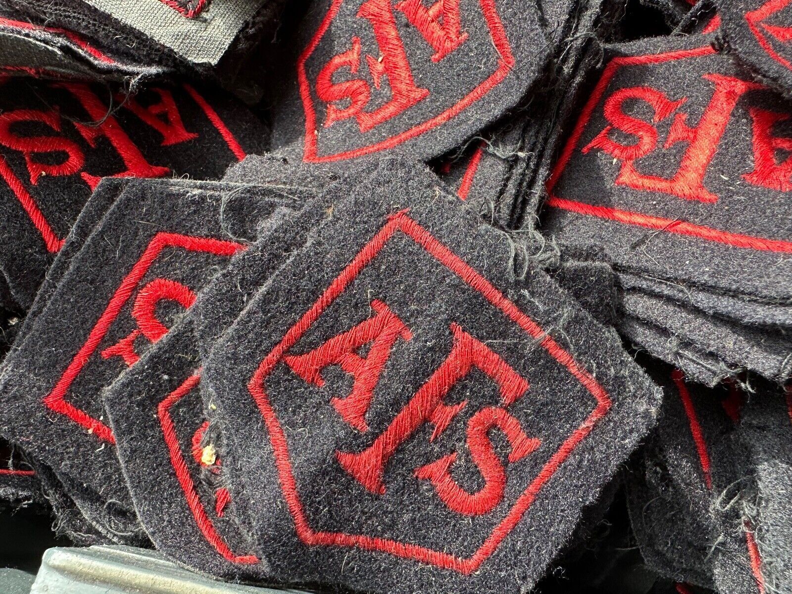Original WW2 British Home Front AFS Auxiliary Fire Service Cloth Badge - The Militaria Shop